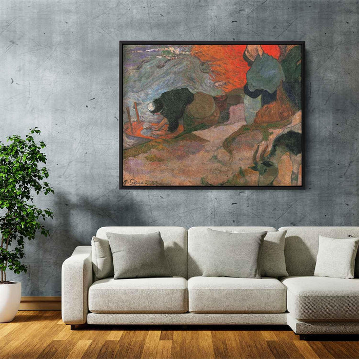 Washerwomen (1888) by Paul Gauguin - Canvas Artwork