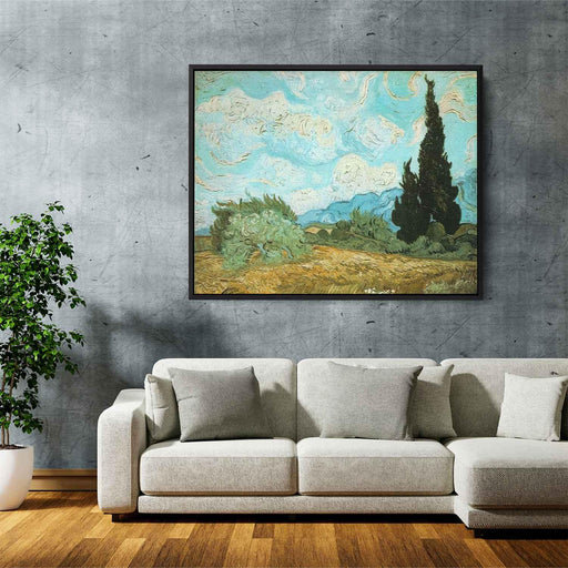 Wheat Field with Cypresses (1889) by Vincent van Gogh - Canvas Artwork