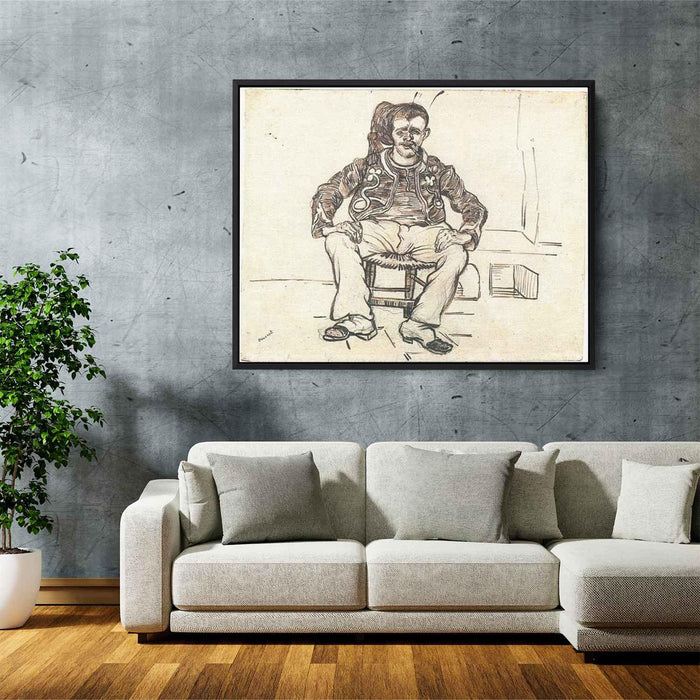 Zouave Sitting, Whole Figure by Vincent van Gogh - Canvas Artwork