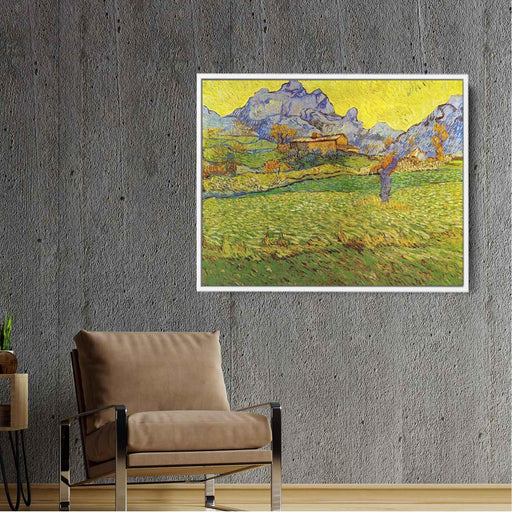 A Meadow in the Mountains: Le Mas de Saint-Paul (1889) by Vincent van Gogh - Canvas Artwork