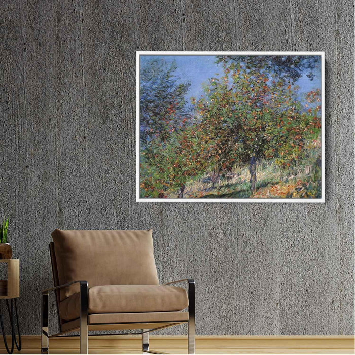 Apple Trees on the Chantemesle Hill (1878) by Claude Monet - Canvas Artwork