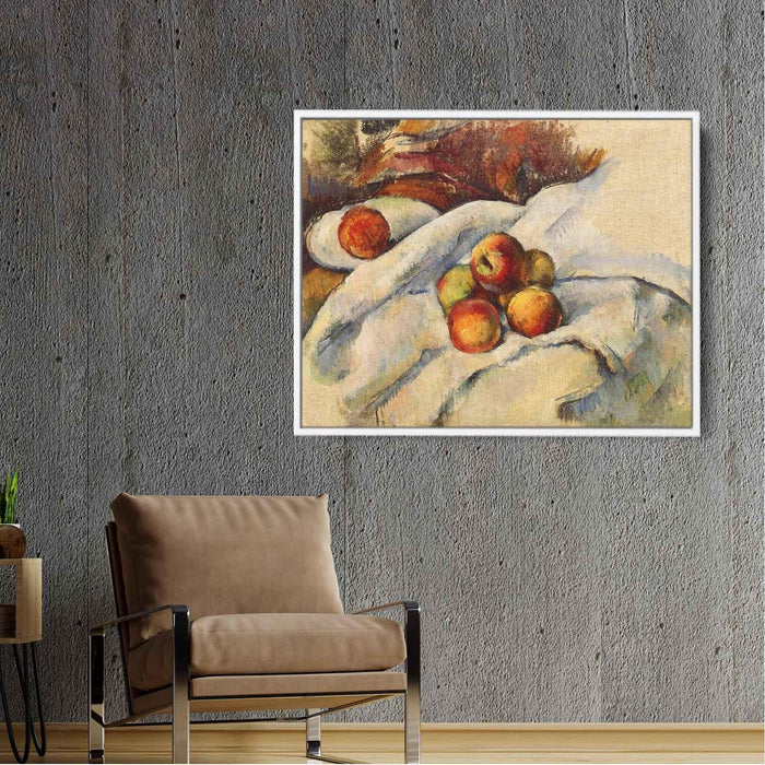 Apples on a Sheet (1900) by Paul Cezanne - Canvas Artwork