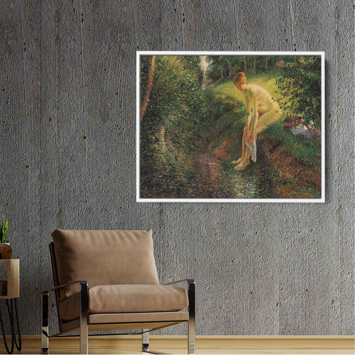 Bather in the Woods (1895) by Camille Pissarro - Canvas Artwork