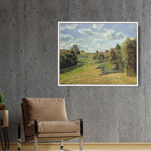 Berneval Meadows, Morning by Camille Pissarro - Canvas Artwork