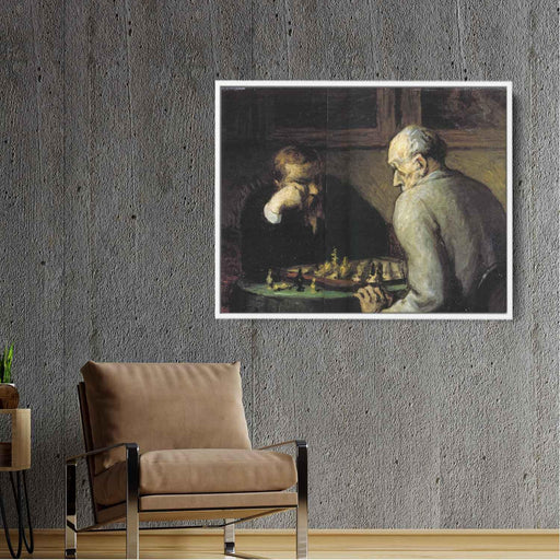 Chess-Players (1867) by Honore Daumier - Canvas Artwork