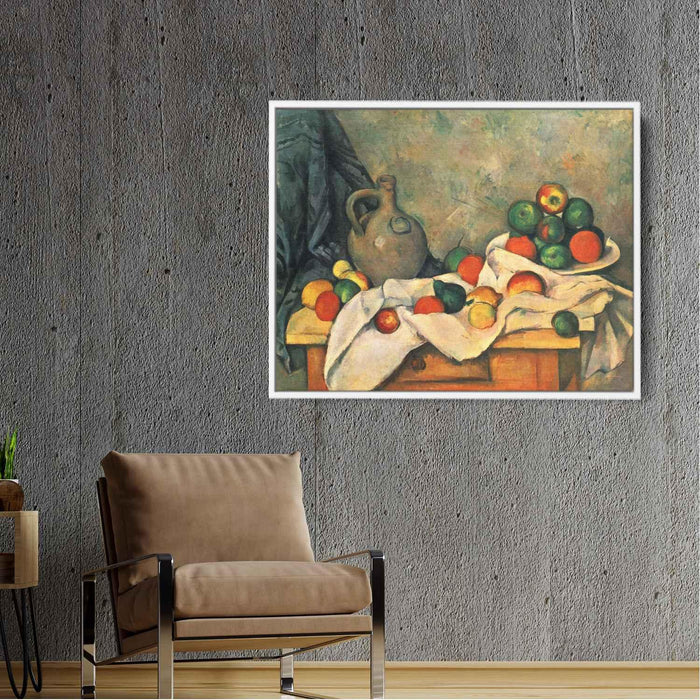 Curtain, Jug and Fruit by Paul Cezanne - Canvas Artwork