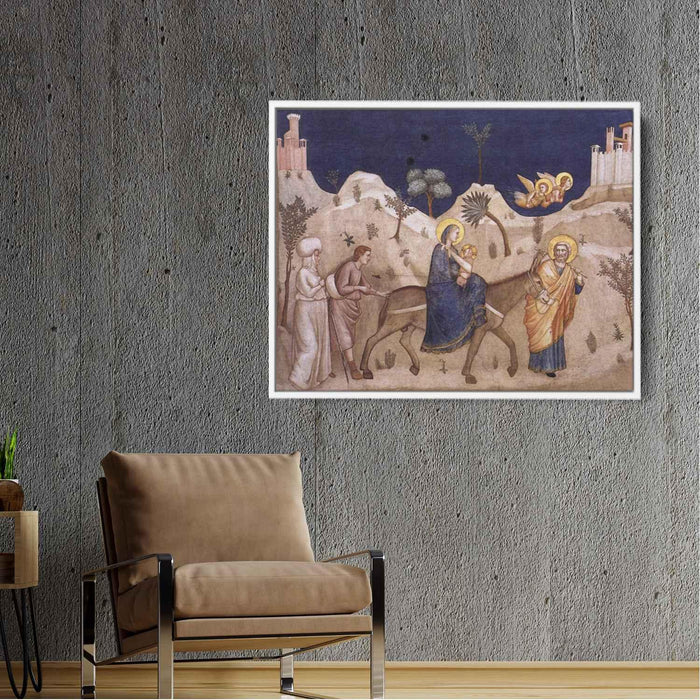 Flight into Egypt (1320) by Giotto - Canvas Artwork