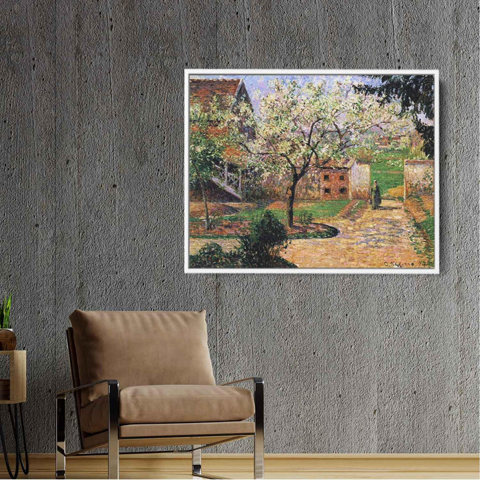 Flowering Plum Tree, Eragny by Camille Pissarro - Canvas Artwork