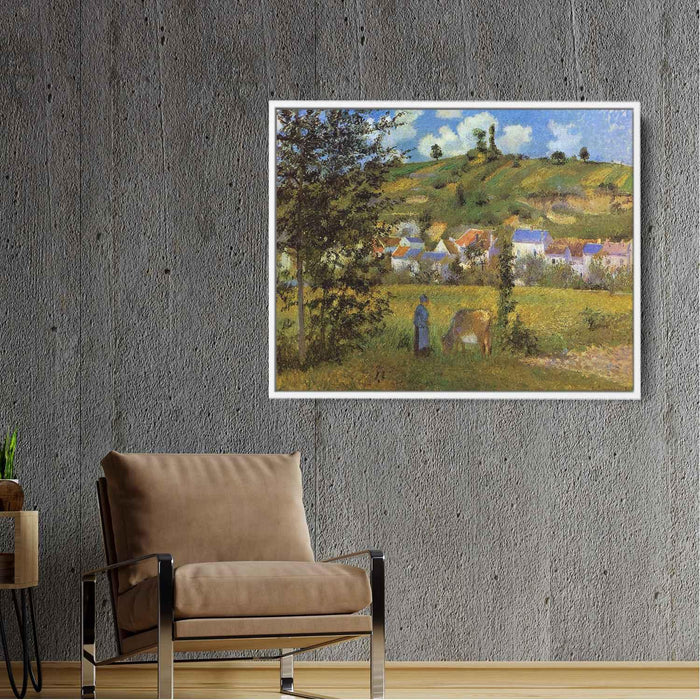 Landscape at Chaponval (1880) by Camille Pissarro - Canvas Artwork