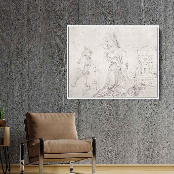 Madonna and Child with the little St. John by Albrecht Durer - Canvas Artwork