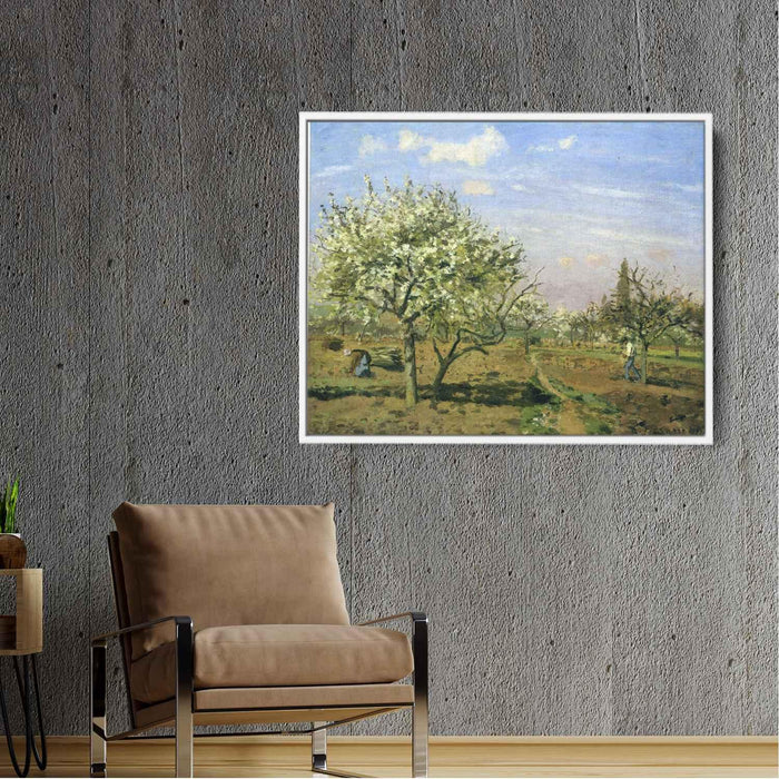 Orchard in Blossom, Louveciennes by Camille Pissarro - Canvas Artwork