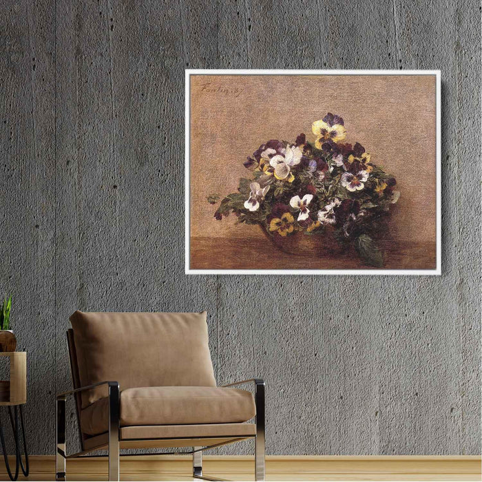 Pansies (1887) by Henri Fantin-Latour - Canvas Artwork