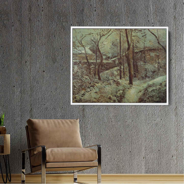 Poor footpath, Pontoise, snow effect by Camille Pissarro - Canvas Artwork