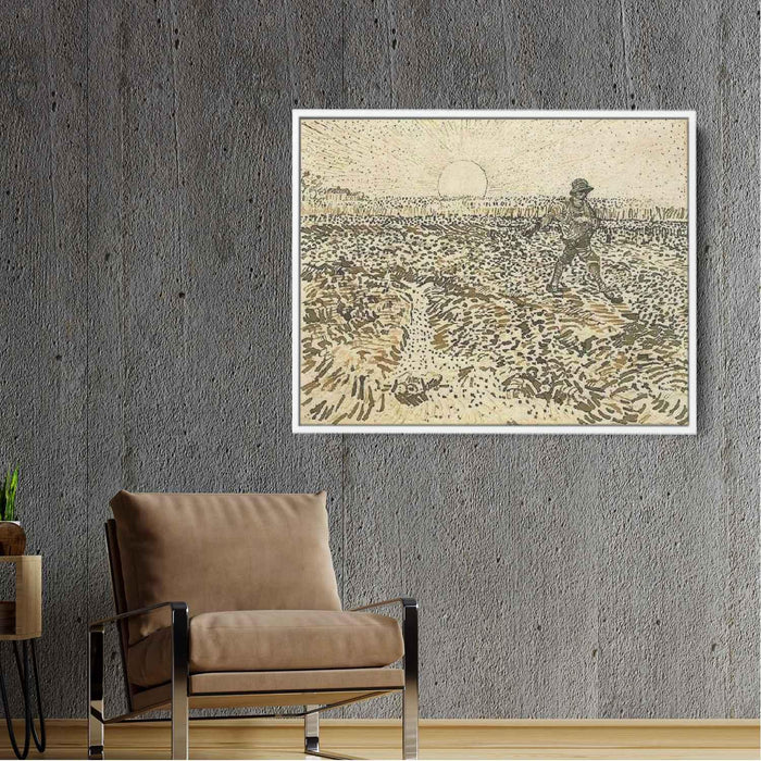 Sower with Setting Sun (1888) by Vincent van Gogh - Canvas Artwork