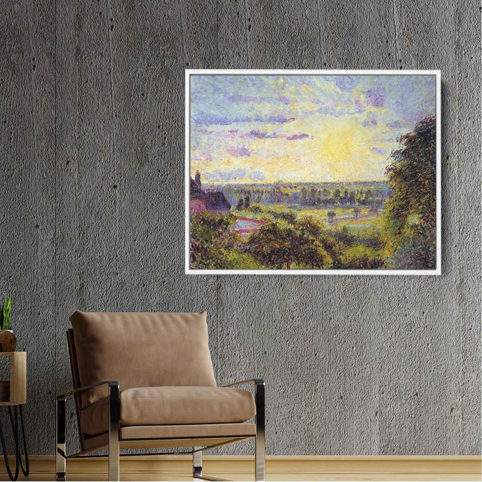 Sunset at Eragny by Camille Pissarro - Canvas Artwork