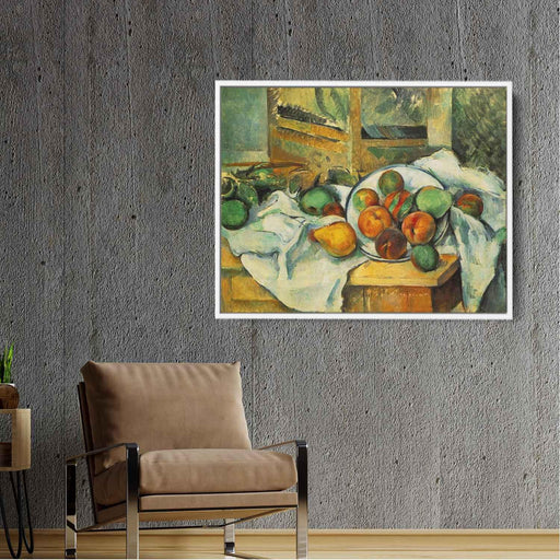Table, Napkin and Fruit by Paul Cezanne - Canvas Artwork
