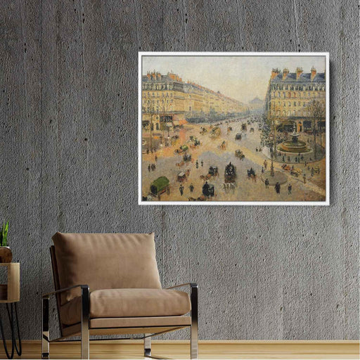 The Avenue de L'Opera, Paris, Sunlight, Winter Morning by Camille Pissarro - Canvas Artwork