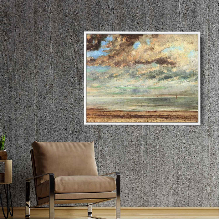 The Beach, Sunset by Gustave Courbet - Canvas Artwork