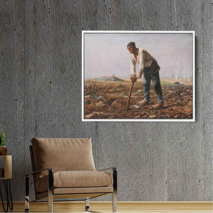 The Man with the Hoe (1862) by Jean-Francois Millet - Canvas Artwork