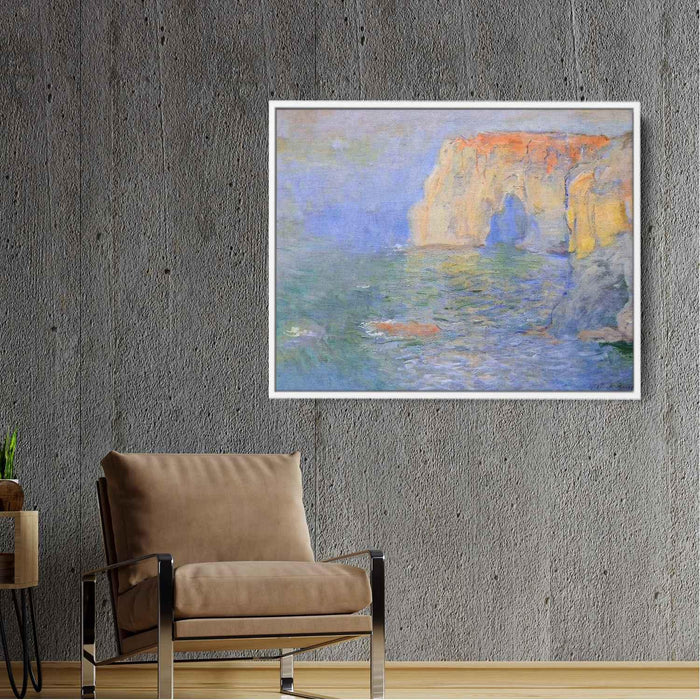 The Manneport, Reflections of Water by Claude Monet - Canvas Artwork