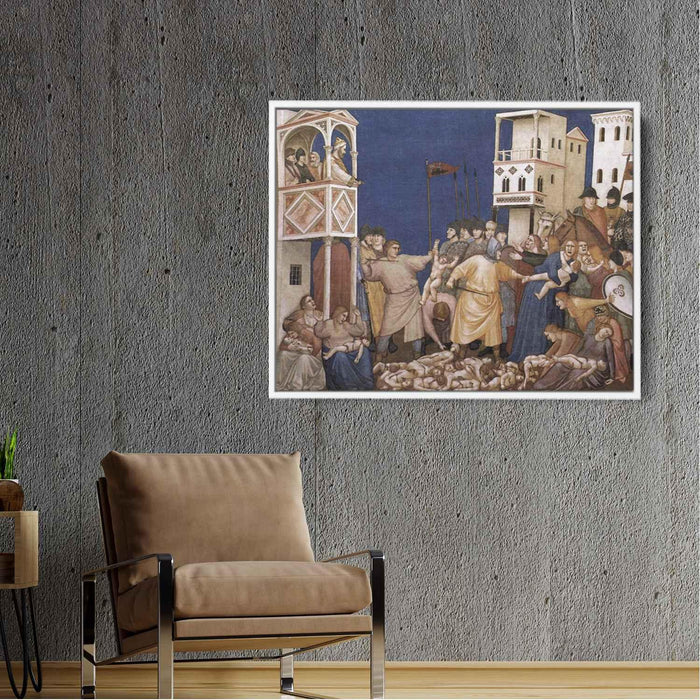 The Massacre of the Innocents (1320) by Giotto - Canvas Artwork