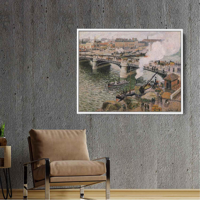 The Pont Boieldieu, Rouen, Damp Weather by Camille Pissarro - Canvas Artwork