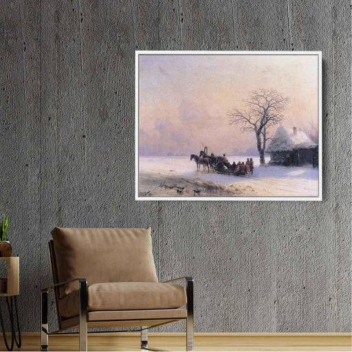 Winter Scene in Little Russia (1868) by Ivan Aivazovsky - Canvas Artwork