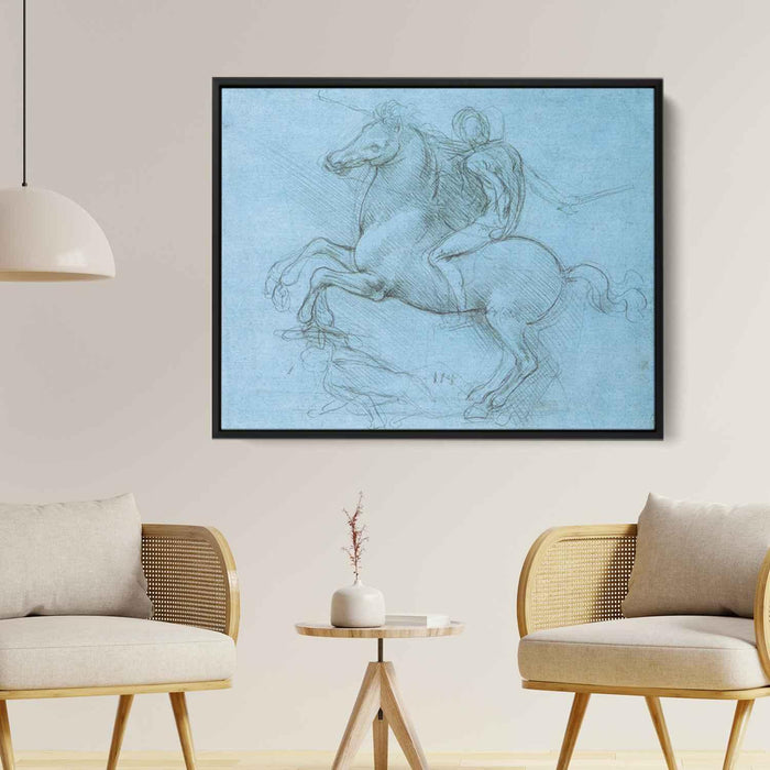 A study for an equestrian monument (1490) by Leonardo da Vinci - Canvas Artwork