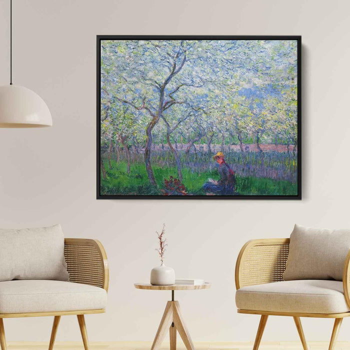 An Orchard in Spring (1886) by Claude Monet - Canvas Artwork