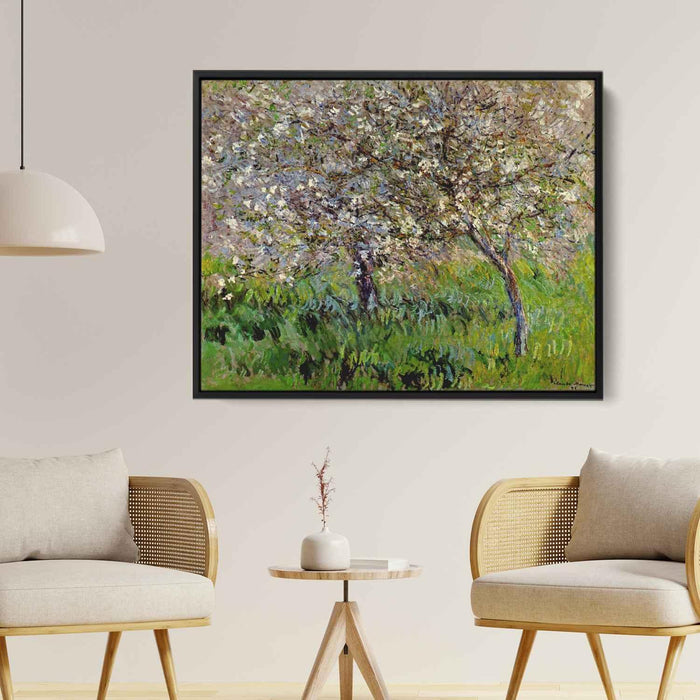 Apple Trees in Bloom at Giverny (1901) by Claude Monet - Canvas Artwork