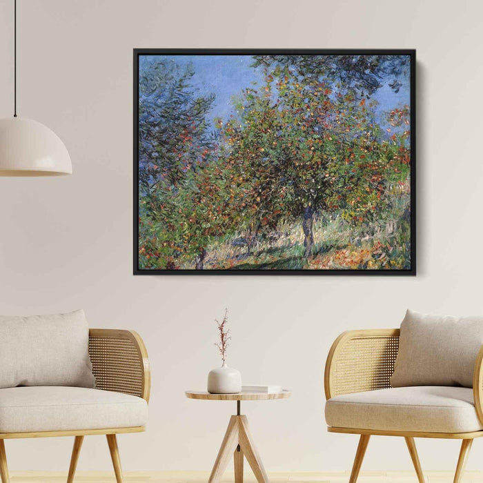 Apple Trees on the Chantemesle Hill (1878) by Claude Monet - Canvas Artwork