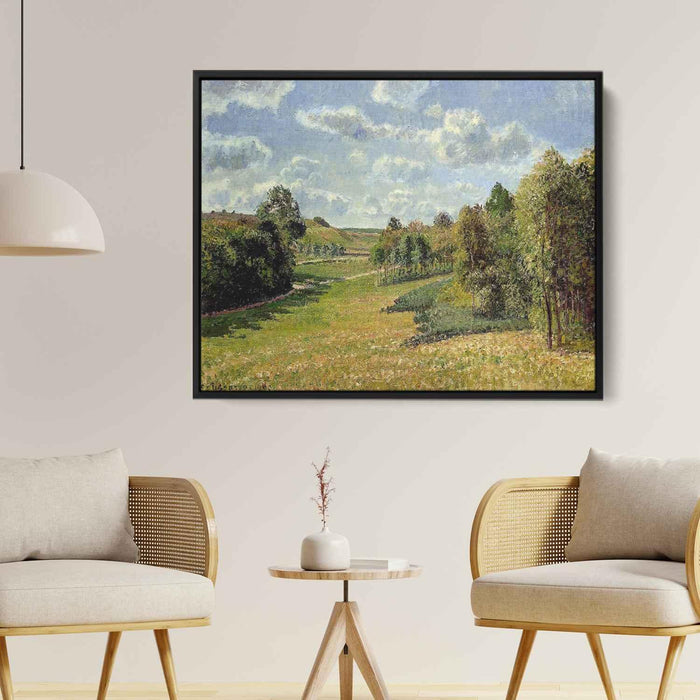 Berneval Meadows, Morning by Camille Pissarro - Canvas Artwork