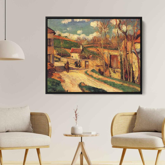 Crossroads at l'Hermitage, Pontoise by Camille Pissarro - Canvas Artwork
