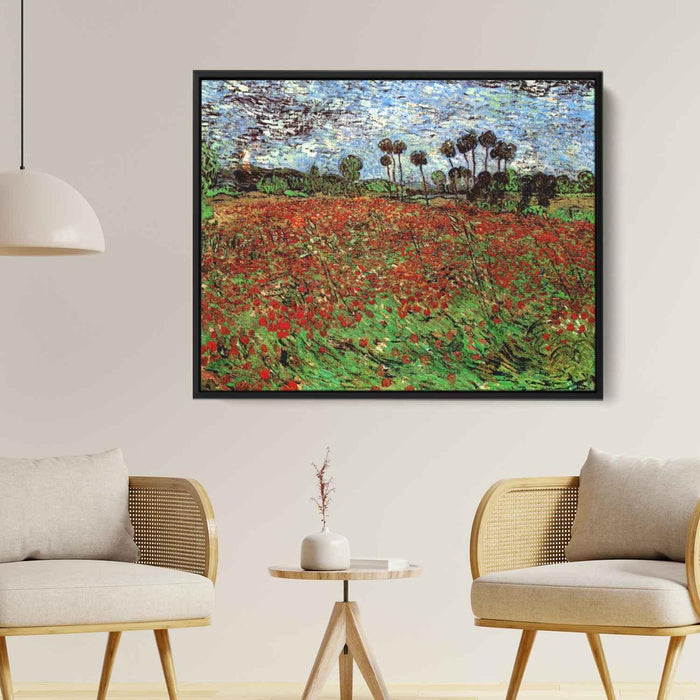 Field with Poppies (1890) by Vincent van Gogh - Canvas Artwork