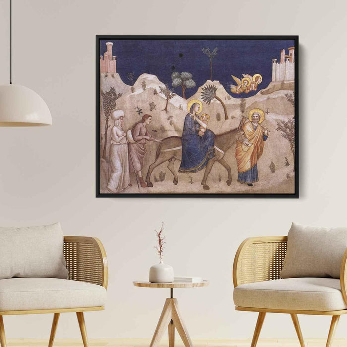 Flight into Egypt (1320) by Giotto - Canvas Artwork