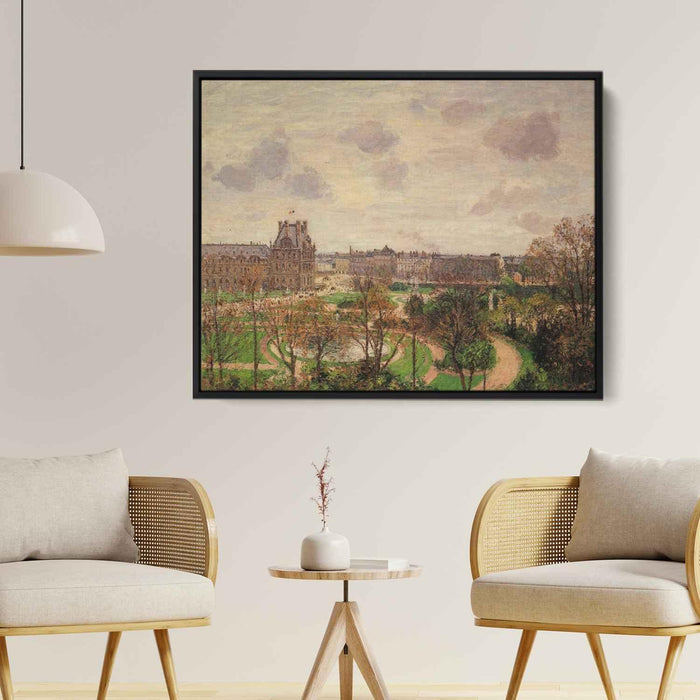 Garden of the Louvre Morning, Grey Weather by Camille Pissarro - Canvas Artwork