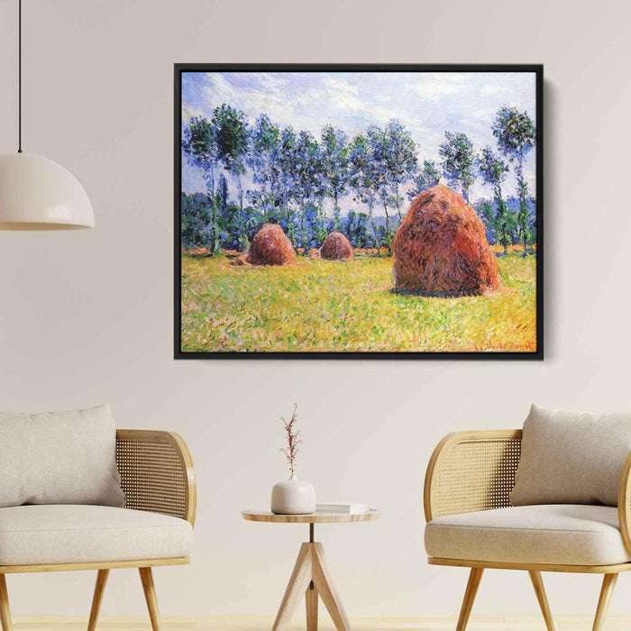 Haystacks at Giverny (1884) by Claude Monet - Canvas Artwork