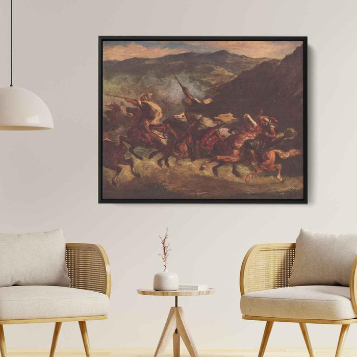 Moroccan Fantasia (1847) by Eugene Delacroix - Canvas Artwork