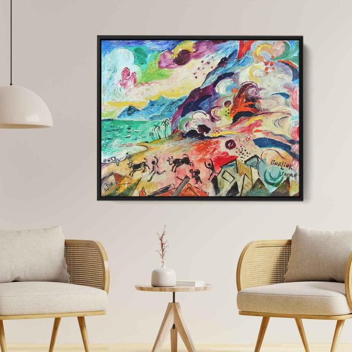 On the Beach, Japan by David Burliuk - Canvas Artwork