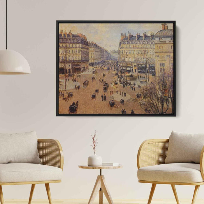 Place du Theatre Francais, Afternoon Sun in Winter by Camille Pissarro - Canvas Artwork