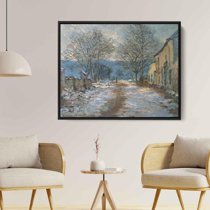 Snow Effect at Limetz (1886) by Claude Monet - Canvas Artwork