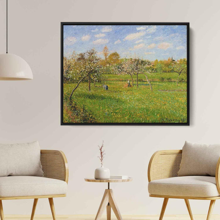 Spring Morning, Cloudy, Eragny by Camille Pissarro - Canvas Artwork