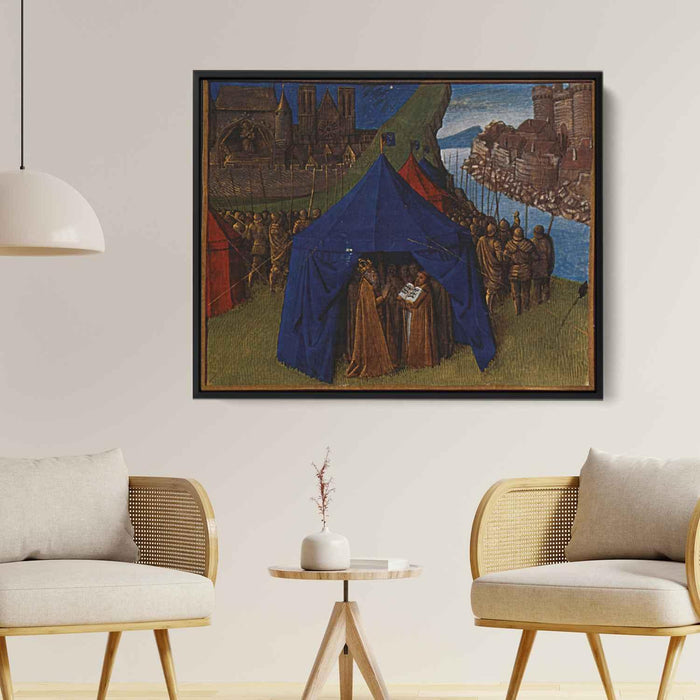 St. Jacques appears to Charlemagne (1460) by Jean Fouquet - Canvas Artwork