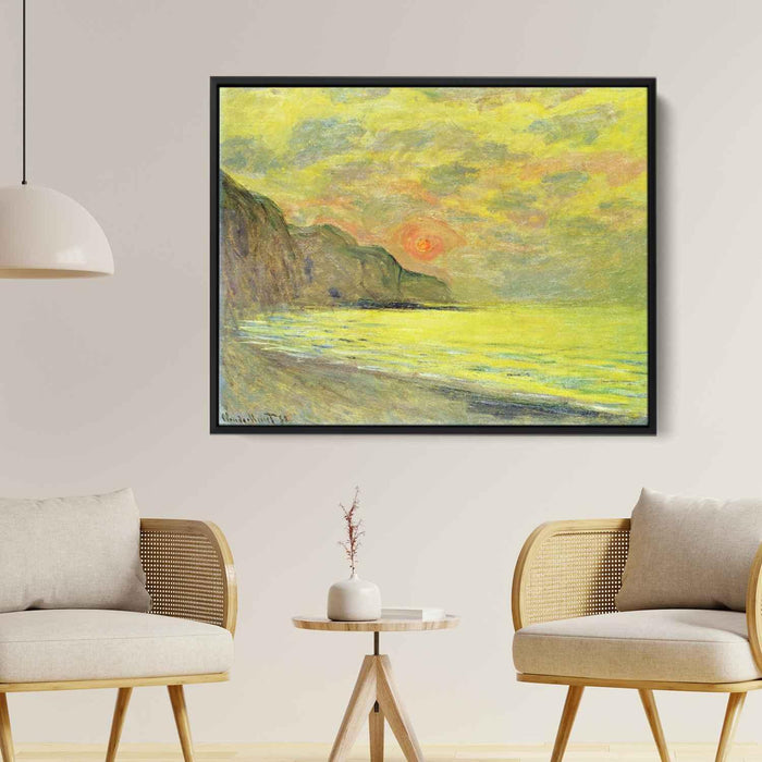 Sunset, Foggy Weather, Pourville by Claude Monet - Canvas Artwork