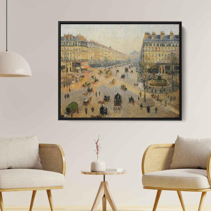The Avenue de L'Opera, Paris, Sunlight, Winter Morning by Camille Pissarro - Canvas Artwork