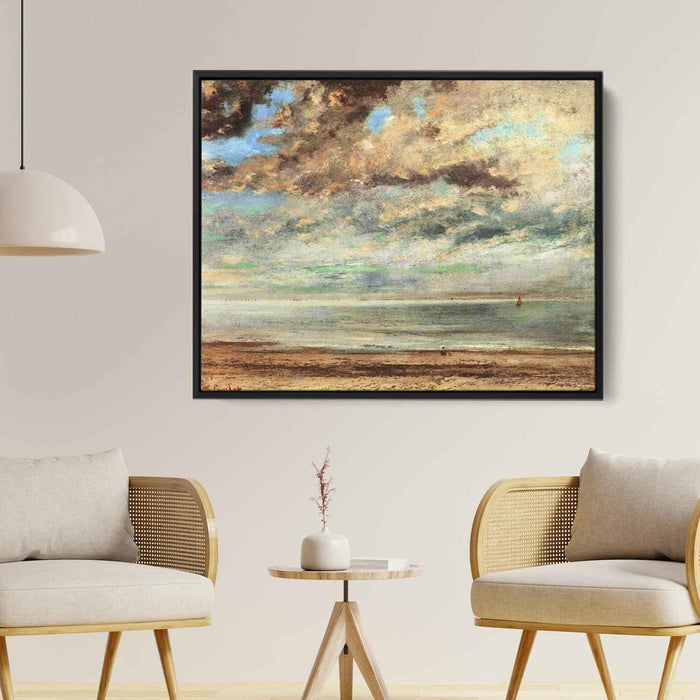 The Beach, Sunset by Gustave Courbet - Canvas Artwork