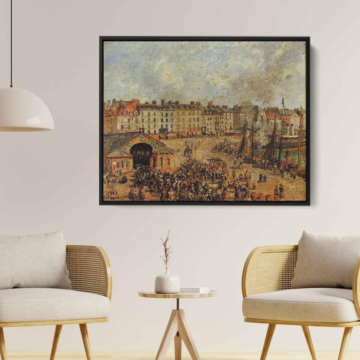 The Fishmarket, Dieppe 2 by Camille Pissarro - Canvas Artwork