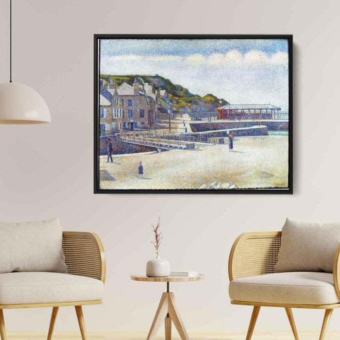 The Harbour and the Quays at Port-en-Bessin (1888) by Georges Seurat - Canvas Artwork