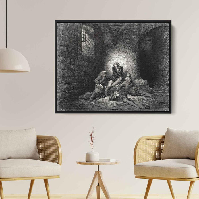 The Inferno, Canto 33 by Gustave Dore - Canvas Artwork