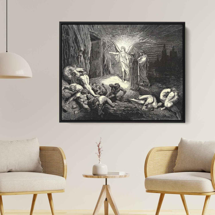 The Inferno, Canto 9 by Gustave Dore - Canvas Artwork